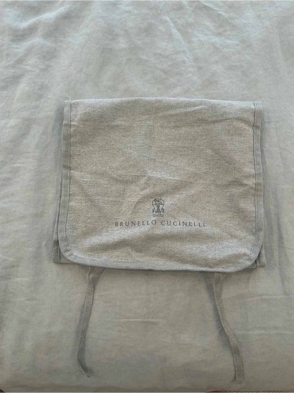 Brunello Cucinelli Gray Fabric Garment Storage Bag